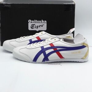 NEW Size 14 Men's Onitsuka Tiger Mexico 66 Leather Sneakers D507L-0152 White